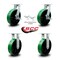 Service Caster 10'' Heavy Duty Green Poly on Metal Caster Set 2 Swivel Lock/Brake 2 Rigid, 4PK CRAN-KP92S1030-PUR-GB-SLB-BSL-2-R-2 - alternate 6